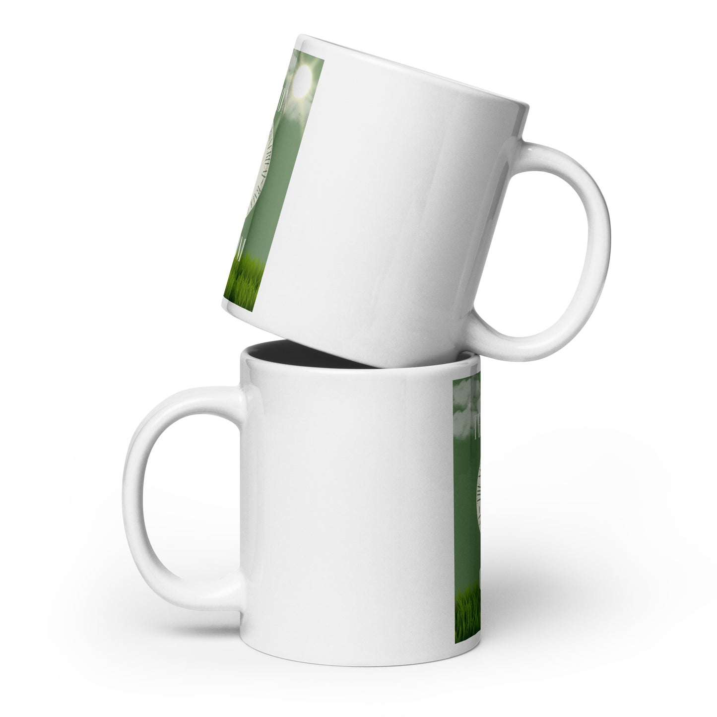 Legion Of Bloom White glossy mug
